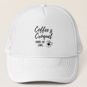 Gorra De Camionero Café y chica de croquet.