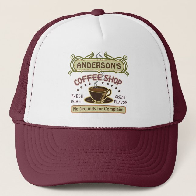 Gorra De Camionero Cafetería con Copa Crea tu propia Personalización (Anverso)
