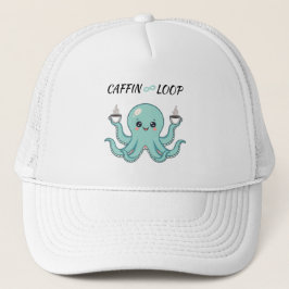 Gorra De Camionero Caffin Loop Kawaii Hat – Cute Octopus Coffee