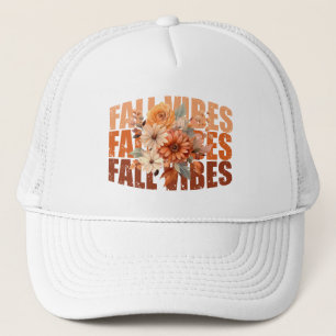 Gorra De Camionero Caídas vibraciones acuarela hojas de flores silves