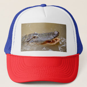 Gorra De Camionero caimán americano con la boca abierta