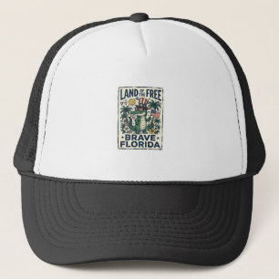 Gorra De Camionero Caimán de Florida Patriótico 4 de Julio