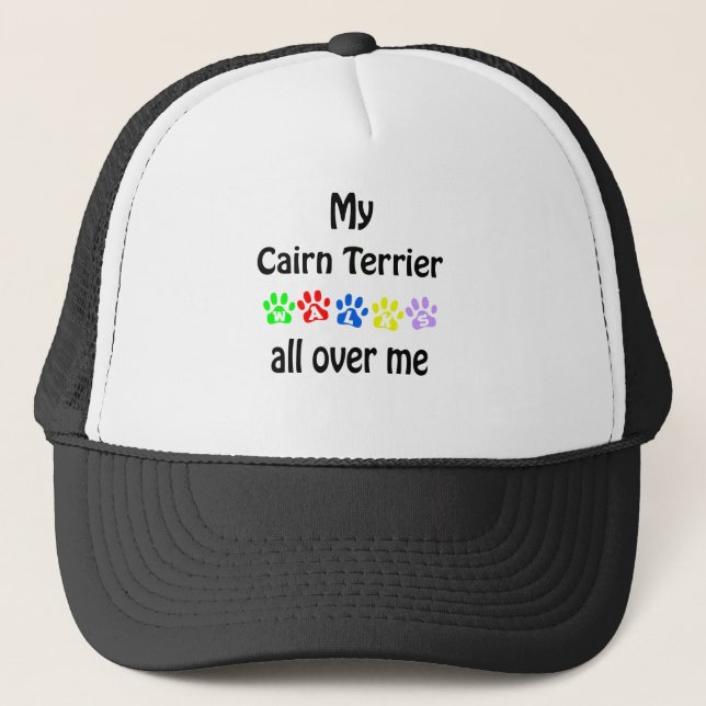 Gorra De Camionero Cairn Terrier Walks Design (Anverso)