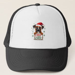 Gorra De Camionero Caja linda perro de Boxer Navidad Bien Probé mi me