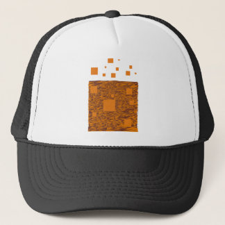 Gorra De Camionero caja negra de Halloween abstracta de alerta de nar