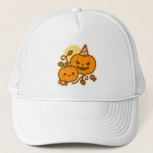 Gorra De Camionero Calabaza de calabaza - Kawaii Halloween