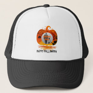GORRA DE CAMIONERO CALABAZA DE FOTO PERSONALIZADA REGALOS DE HALLOWEE