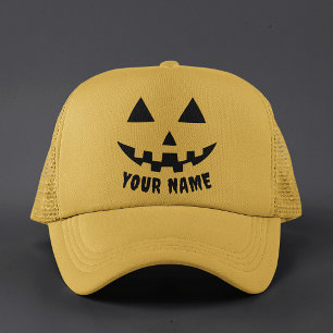 Gorra De Camionero Calabaza de Halloween Personalizada con Nombre en 