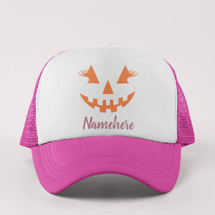 Gorra De Camionero Calabaza de Halloween personalizada femenina Jack 