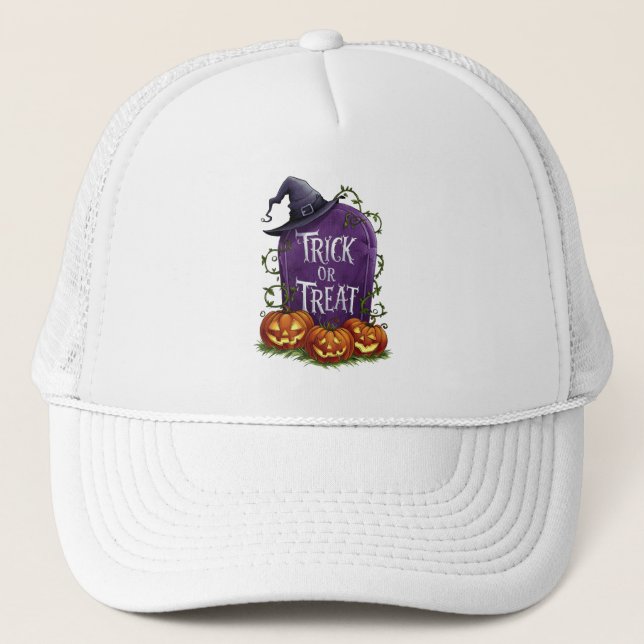 Gorra De Camionero Calabaza de truco o de tratamiento (Anverso)