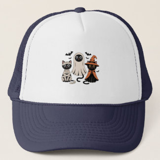 Gorra De Camionero Calabaza para gato negro