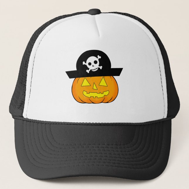 Gorra De Camionero calabaza pirata (Anverso)