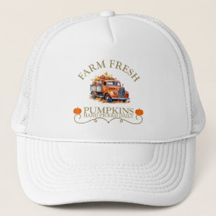 Gorra De Camionero Calabazas acuáticas frescas de granja hojas otoño 