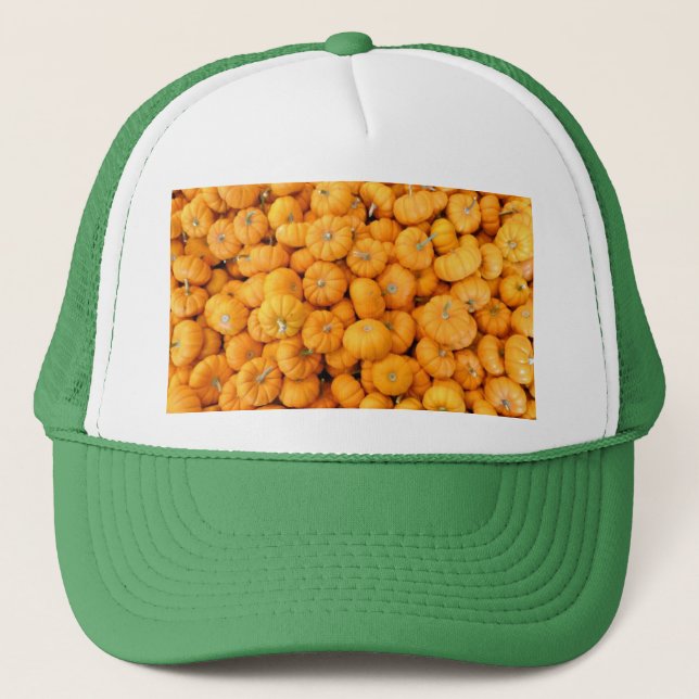 Gorra De Camionero Calabazas de cosecha de Naranja pequeño (Anverso)