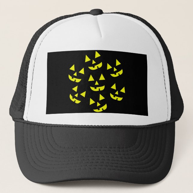 Gorra De Camionero Calabazas de Halloween Jack O' Lantern (Anverso)