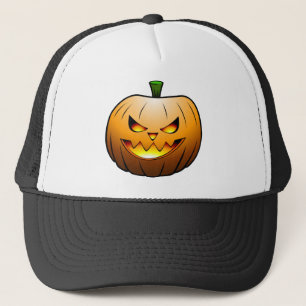 Gorra De Camionero Calabazas de Halloween por la noche