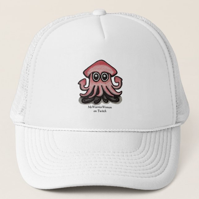 Gorra De Camionero Calamar de Squido, MujerMeWarrior en Twitch (Anverso)