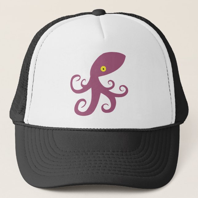 Gorra De Camionero Calamar púrpura (Anverso)