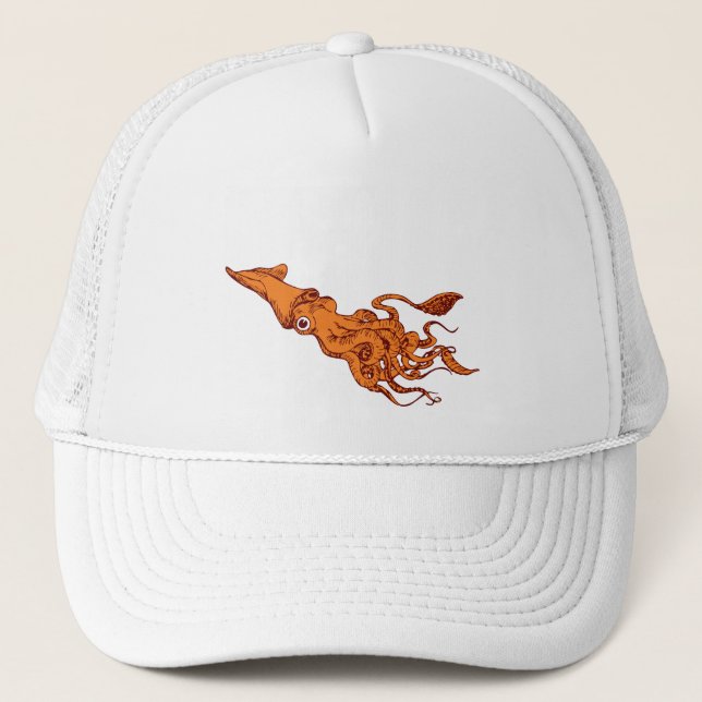 GORRA DE CAMIONERO CALAMARI ROJO (Anverso)