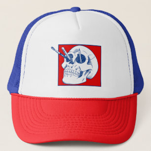 Gorra De Camionero Calavera de artista con lápices y pinceles Camión