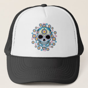 Gorra De Camionero Calavera de Azúcar Colorida