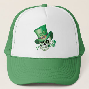 Gorra De Camionero Calavera de azúcar irlandesa