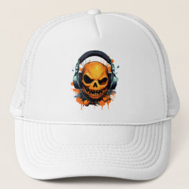 Gorra De Camionero Calavera de calabaza de Halloween