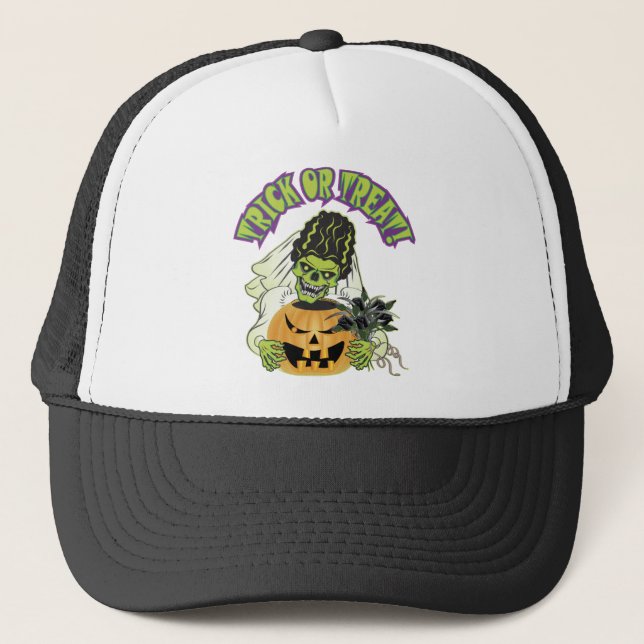Gorra De Camionero Calavera de la Novia de Frankenstein (Anverso)