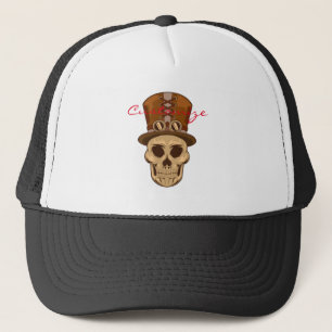 Gorra De Camionero Calavera de Steampunk en Top Hat Thunder_Cove