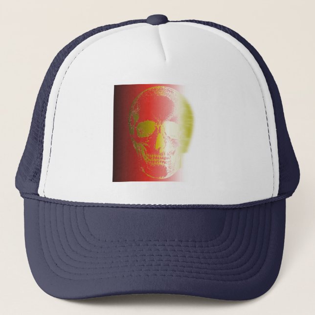 Gorra De Camionero Calavera dorada - (Anverso)