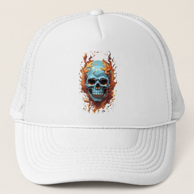 Gorra De Camionero Calavera infernal (Anverso)