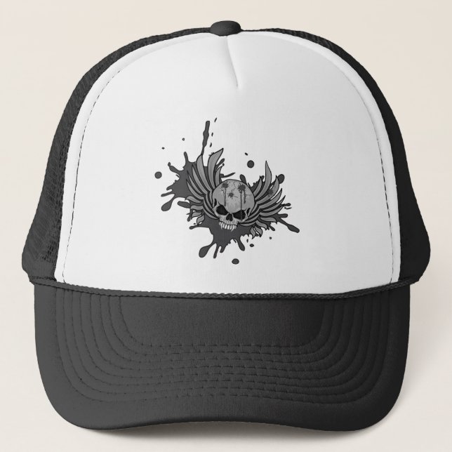 Gorra De Camionero Calavera malvada (Anverso)