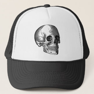 Gorra De Camionero Calavera - Negro