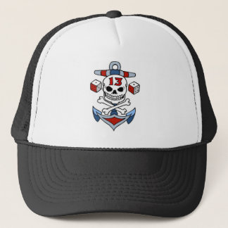 Gorra De Camionero Calavera pirata vintage, huesos cruzados, anuncio,