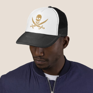 Gorra De Camionero Calavera y Cutlas de Aztec Gold Pirata Calico Jack