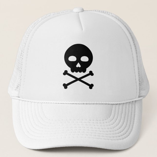 Gorra De Camionero Calavera y huesos (Anverso)