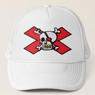 Gorra De Camionero Calavera y "X"
