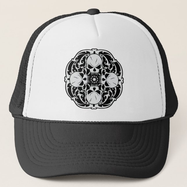 Gorra De Camionero Calaveras malvadas (Anverso)