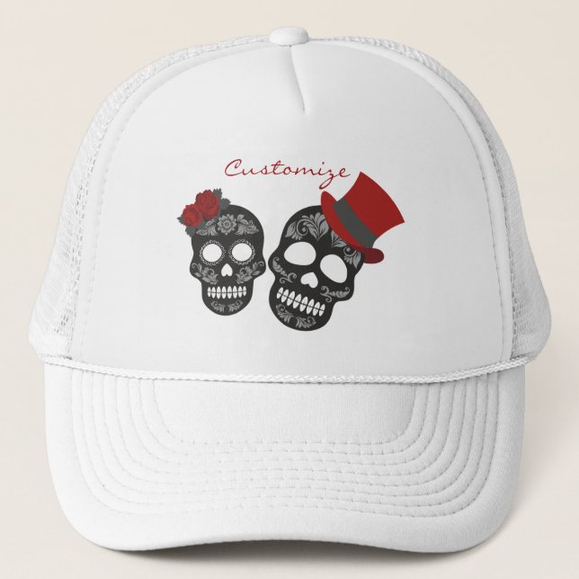 Gorra De Camionero Calaveras negras Duo Thunder_Cove (Anverso)