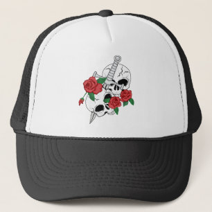 Gorra De Camionero Calaveras, Rosas y puñetazos