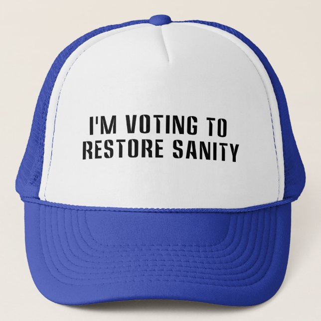 Gorra De Camionero Calcomanía para parachoques para votar para restau (Anverso)