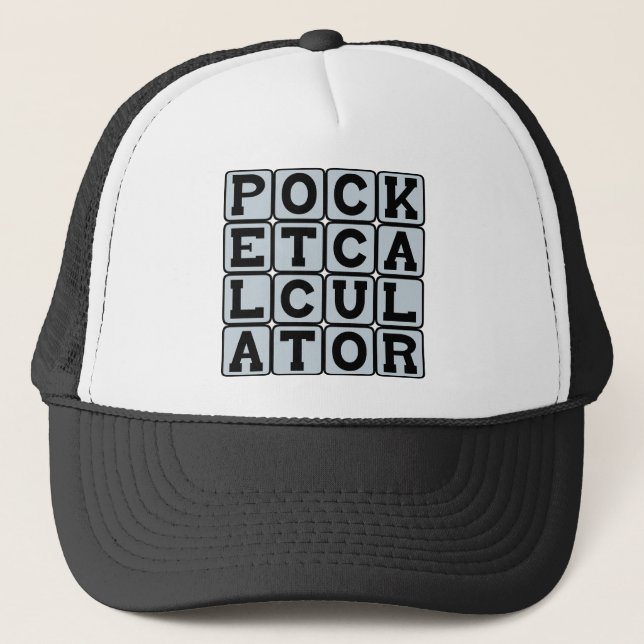 Gorra De Camionero Calculadora de Bolsillo, Herramienta Matemática (Anverso)