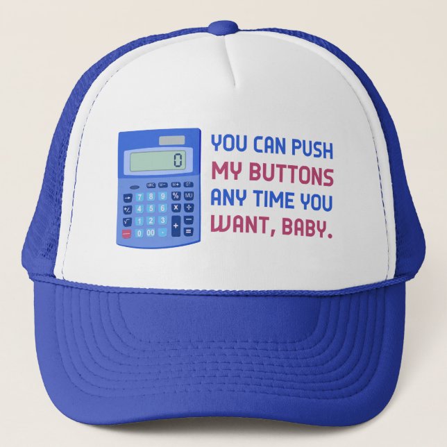 Gorra De Camionero Calculadora divertida matemática de nervios Empuja (Anverso)