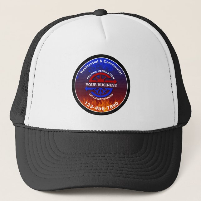 Gorra De Camionero Calefacción y aire acondicionado HVAC (Anverso)