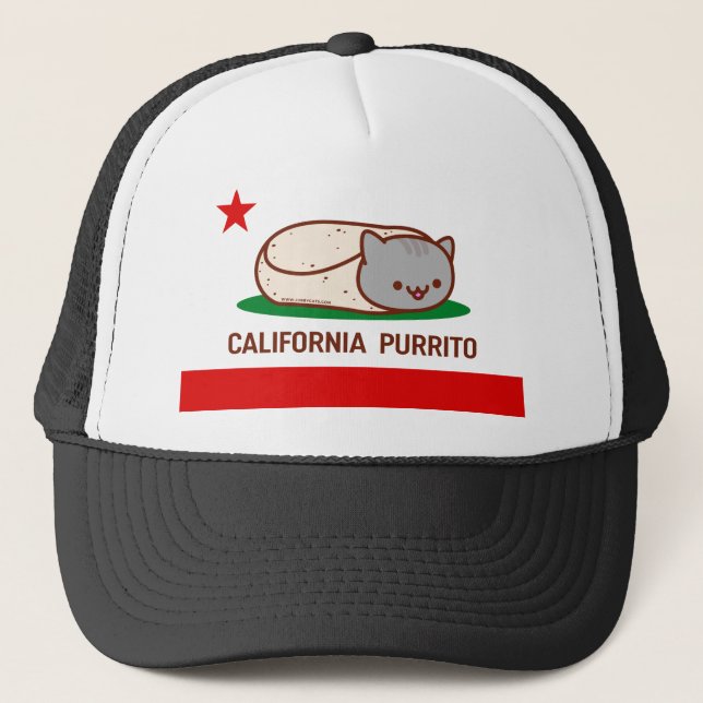 Gorra De Camionero CALIFORNIA PURRITO - Gato gracioso (Anverso)