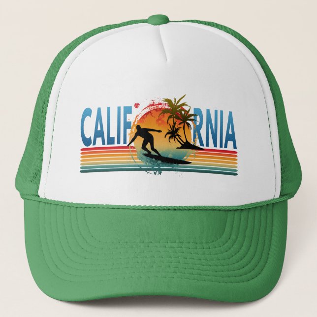 GORRA DE CAMIONERO CALIFORNIA SUNSET SUMMER (Anverso)