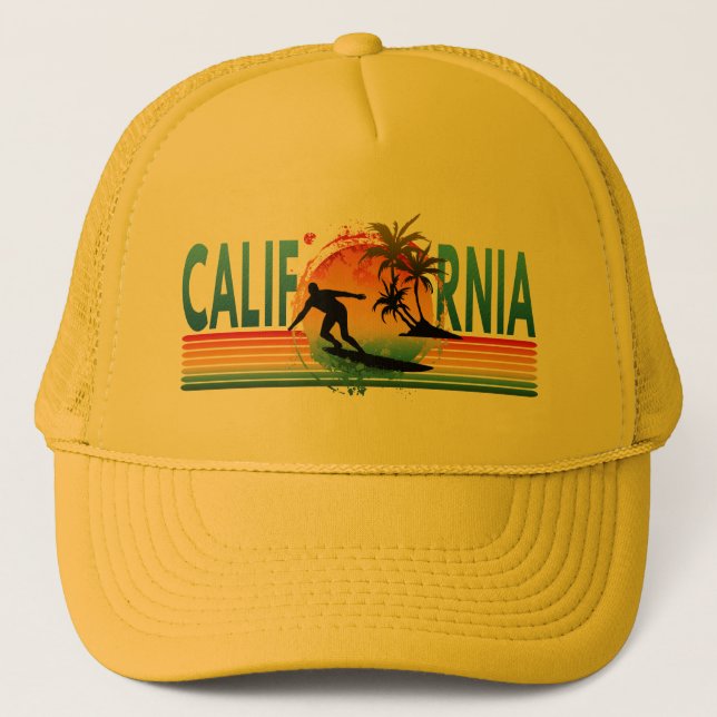 GORRA DE CAMIONERO CALIFORNIA SUNSET VERANO TRUCKER HAT (Anverso)