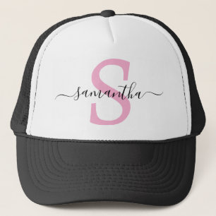 Gorra De Camionero Caligrafía de iniciales monograma minimalista