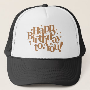 Gorra De Camionero Caligrafía de mensajes de deseo de cumpleaños