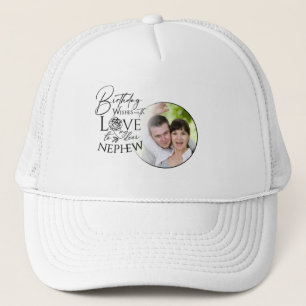Gorra De Camionero Caligrafía Foto Personalizada Cumpleaños Para Sobr